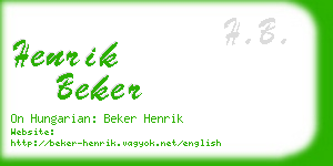 henrik beker business card